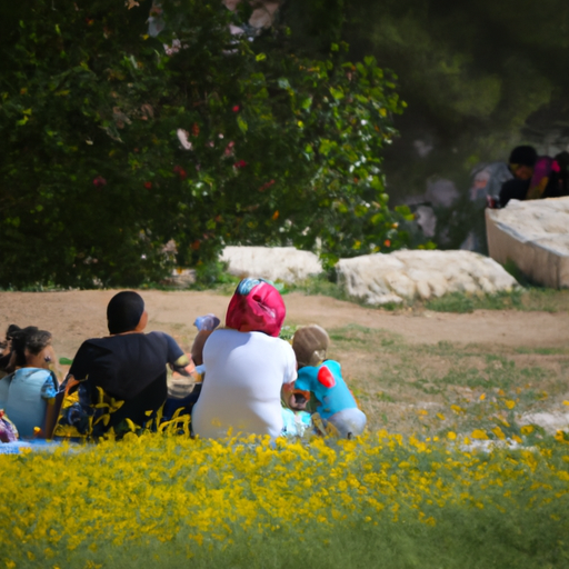 3. A family enjoying a picnic in one of Jerusalem's lush parks